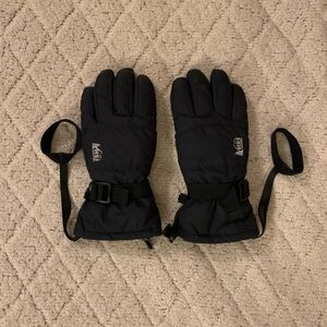 REI Kids Black Snow Gloves
